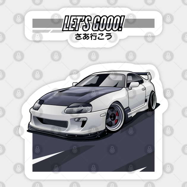 Supra MK4 "Lets Go" Sticker by kucingtertawa